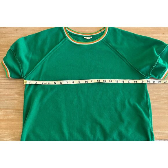 Jodifl Raglan Ringer Top - Green - Size Small - Picture 4 of 7